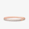 Pulseira rígida com logótipo e incrustações em prata de lei banhada a metal precioso | Michael Kors [PT]