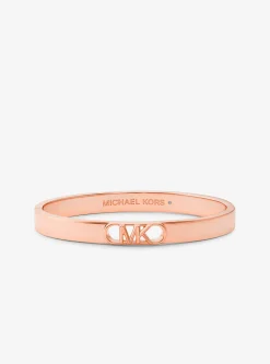 Pulseira rígida com logótipo Empire em latão banhada a metal precioso | Michael Kors [PT]