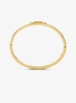Pulseira rígida com logótipo Empire em latão banhada a metal precioso | Michael Kors [PT]