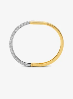 Pulseira rígida em prata de lei com incrustações banhada a metal precioso | Michael Kors [PT]
