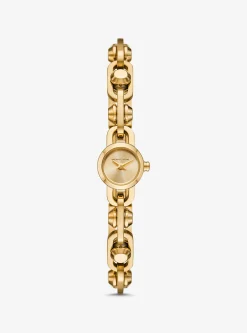 Relógio com bracelete de elos dourado Astor mini | Michael Kors [PT]