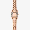 Relógio com incrustações em dourado-rosa Lexington mini | Michael Kors [PT]