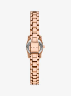 Relógio com incrustações em dourado-rosa Lexington mini | Michael Kors [PT]