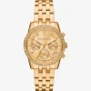 Relógio dourado com incrustações Bryant mini | Michael Kors [PT]