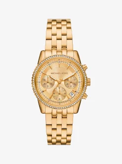 Relógio dourado com incrustações Bryant mini | Michael Kors [PT]