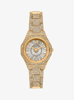 Relógio dourado com incrustações Raquel mini | Michael Kors [PT]