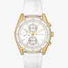 Relógio dourado com incrustações Hadyn de tamanho grande | Michael Kors [PT]