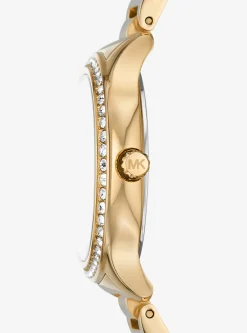 Relógio dourado com incrustações Sage | Michael Kors [PT]