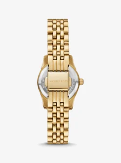 Relógio dourado com incrustações Lexington pequeno | Michael Kors [PT]