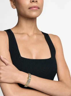 Relógio dourado com incrustações na luneta Darrington de edição limitada mini | Michael Kors [PT]