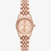 Relógio dourado-rosa com incrustações Lexington pequeno | Michael Kors [PT]