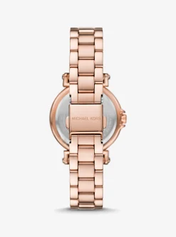 Relógio dourado-rosa com incrustações Maren mini | Michael Kors [PT]