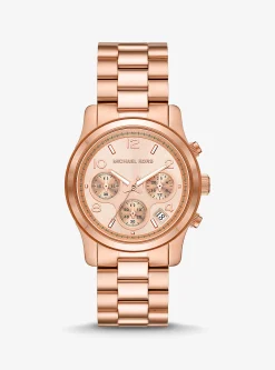 Relógio dourado-rosa Runway | Michael Kors [PT]