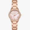 Relógio em dourado-rosa com incrustações Sage mini | Michael Kors [PT]