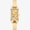 Relógio Empire dourado com incrustações e bracelete rígida de tamanho mini | Michael Kors [PT]