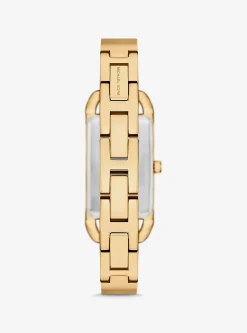 Relógio Empire dourado com incrustações e bracelete rígida de tamanho mini | Michael Kors [PT]