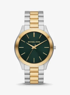 Relógio justo de dois tons Runway de tamanho grande | Michael Kors [PT]