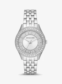 Relógio prateado com incrustações Harlowe | Michael Kors [PT]