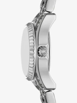 Relógio prateado com incrustações Lexington mini | Michael Kors [PT]