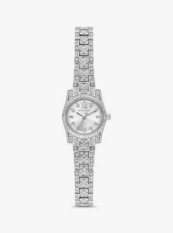 Relógio prateado com incrustações Lexington mini | Michael Kors [PT]