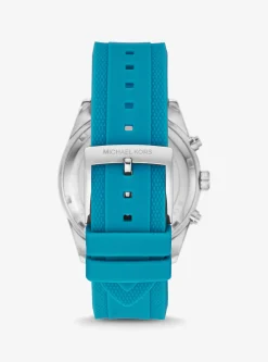 Relógio prateado com incrustações Hadyn de tamanho grande | Michael Kors [PT]