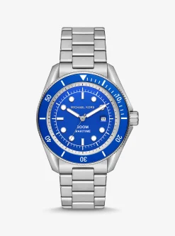 Relógio prateado Maritime de tamanho grande | Michael Kors [PT]