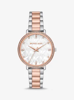 Relógio Pyper com logótipo em relevo em dois tons | Michael Kors [PT]