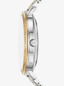 Relógio Pyper em dois tons com incrustações e logótipo | Michael Kors [PT]