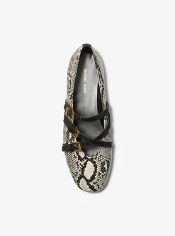 Sabrina em pele com motivo de cobra em relevo Indy | Michael Kors [PT]