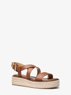 Sandália alpercata com plataforma em pele Lynn | Michael Kors [PT]
