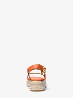 Sandália alpercata com plataforma em pele Lynn | Michael Kors [PT]