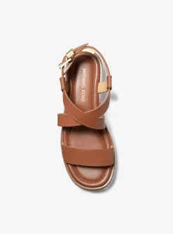 Sandália alpercata com plataforma em pele Lynn | Michael Kors [PT]
