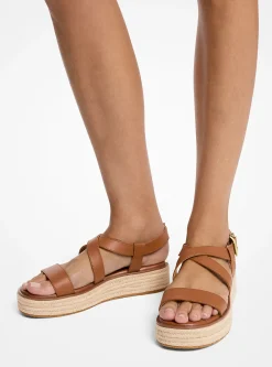 Sandália alpercata com plataforma em pele Lynn | Michael Kors [PT]