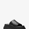 Sandália chinelo com plataforma em pele Kendra | Michael Kors [PT]