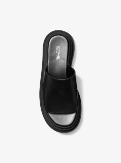Sandália chinelo com plataforma em pele Kendra | Michael Kors [PT]