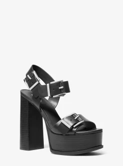 Sandália com plataforma em pele Colby | Michael Kors [PT]