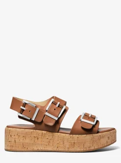 Sandália com plataforma em pele Colby | Michael Kors [PT]
