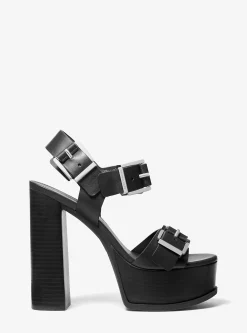 Sandália com plataforma em pele Colby | Michael Kors [PT]