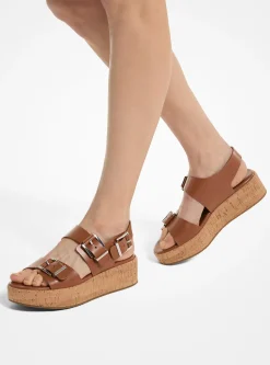 Sandália com plataforma em pele Colby | Michael Kors [PT]