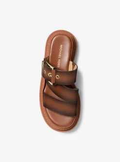 Sandália com plataforma em pele polida Colby | Michael Kors [PT]