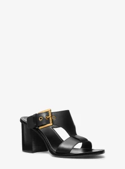 Sandália com tacão em pele Irene | Michael Kors [PT]