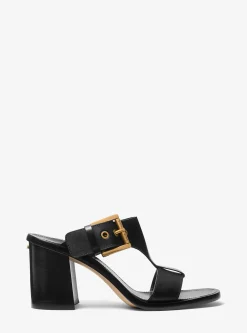 Sandália com tacão em pele Irene | Michael Kors [PT]