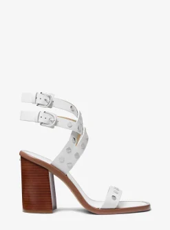 Sandália com tacão em pele com tachas Irene | Michael Kors [PT]