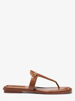 Sandália com tira em T em pele Lena | Michael Kors [PT]