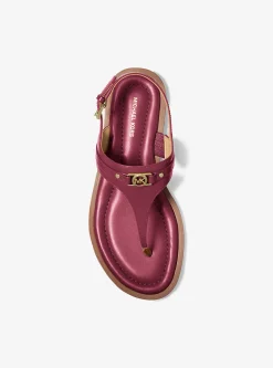 Sandália com tira em T em pele Mandy | Michael Kors [PT]