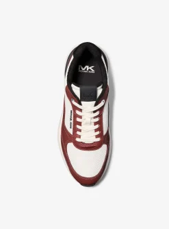 Sapatilhas em pele e malha elástica Trevor | Michael Kors [PT]