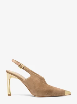 Sapato de salto aberto atrás em camurça Kasia | Michael Kors [PT]