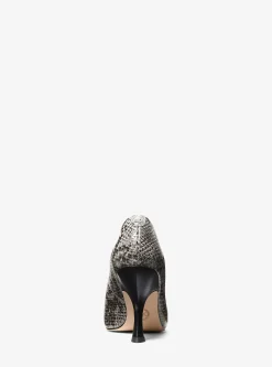 Sapato pump em pele com motivo de cobra em relevo Luna | Michael Kors [PT]