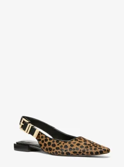 Sapato raso em pelo de bezerro com estampado de leopardo Darrington | Michael Kors [PT]
