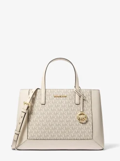 Satchel com logótipo exclusivo Sallie média | Michael Kors [PT]